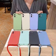 Including strap straps Samsung Galaxy S24 ultra fe case Simple solid color diagonal lanyard for Sams