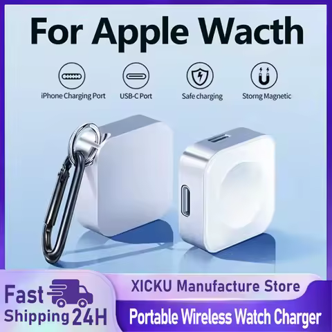 Mini Wireless for Apple Watch Charger Portable Type C 8Pin Fast Charger for Apple Watch S9 8 7 SE Ul