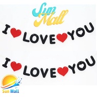 Letter Banner I Love You 3M Heart Happy Valentines Anniversary Party Supplies (SUN MALL)