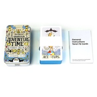 【Hot demand】 Adventure Time Tarot Deck In A Tin Metal Box Gold-Plated Edge Game Cards Board Oracle F