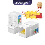ZoeRax 50PCS Cat6/Cat5E RJ45 Tool-Less No Punch Down Tool Required Keystone Ethernet Module Female J