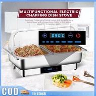Electric Heating Dinner Stove Stainless Steel Hotel Insulation Stove Buffet Dinner Stove Food Warmer