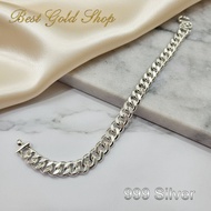 999 Silver Cuban Bracelet