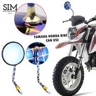 Rainbow Side Mirror Round / Sisi Cermin Motor/ Honda /Yahama Bike All Can Use/ EX5 RS150R WAVE LC135