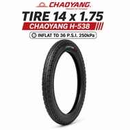 CHAOYANG H-538 Bicycle Tire – 14x1.75 Durable Rubber Tire | 36 PSI