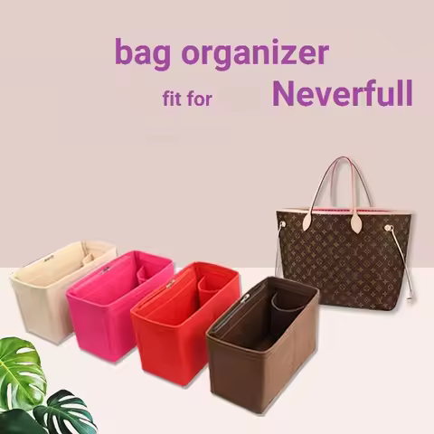 【Only Sale Inner Bag】Bag Organizer Insert For Lv Neverfull GM MM PM Makeup Divider Shaper Protector 
