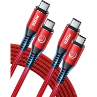 USB C to USB C [6ft 2Pack] 100w USBC to USBC Cable C to C Cable Fast Charging Type C to Type C Cord 