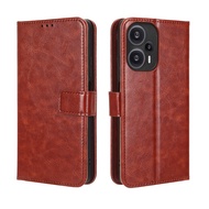 Xiaomi Poco F5 Case Flip Phone Holder Stand Case Xiaomi Poco F5 5G Casing Wallet PU Leather Back Cover