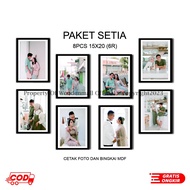 PACKAGE 8 PCS Photo Print MDF Frame 6R 15X20CM Aesthetic Wall Decoration