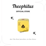 Theophilus Titanium Dice Gold Plated Charm