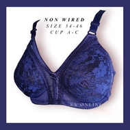 Bra Women 9928 Non Wired Thin Sponge Size 34-46 Cup A-C Baju Dalam Tanpa Dawai Sponge Nipis