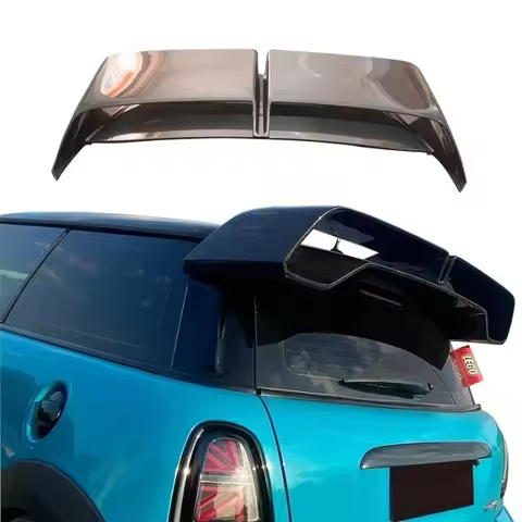 GP3 Style Carbon Fiber Rear Spoiler for MINI COOPER S JCW R56 2007-2012 Double Deck Roof Wing Car Ac