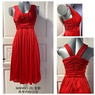 MANGO泰瑪洋裝-紅色(S,全新)