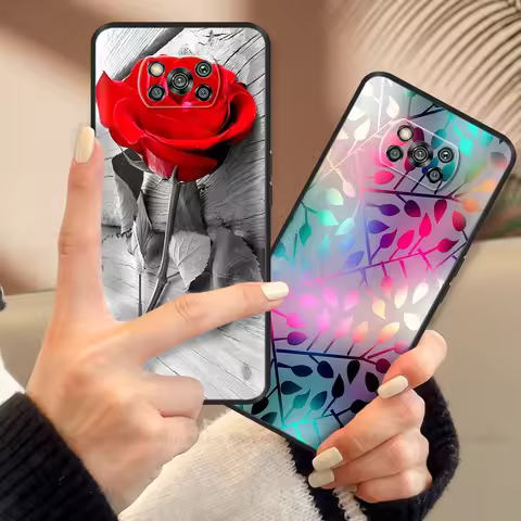 For Xiaomi POCO X3 NFC Case PocoX3 Painted TPU Bumper Soft Back Phone Cover Case For Xiomi Poco X3 P