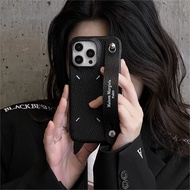 Embroidered Magela Suitable for iPhone17promax Phone Case Apple 16pro Wristband Bracket Leather 15yy