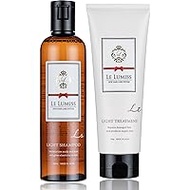 LE LUMISS Shampoo 8.8 fl oz (250 ml), Treatment, 6.3 oz (180 g), Set (Nobel Prize Winner Ingredient, Beauty Salon Exclusive), Organic, Scalp Care, Amino Acid Shampoo (Shampoo &amp; Treatment)