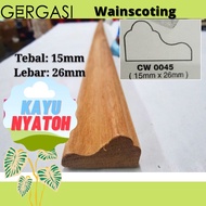 Gergasi wainscoting/kayu frame /kayu biding /kayu siping/nyatoh kayu