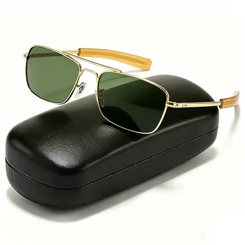 Brand Design American Army Military Optical Men Women Square Sunglasses Fashion Vintage Rectangle Gl