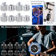 8 Pcs Microphone Screw Mic Mount 3/8 Female to 5/8 Male Adapter Built God Tough Mic Thread Mount Mic