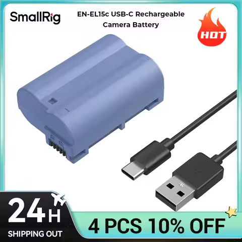 SmallRig EN-EL15C 2400mAh Camera Battery for Nikon Zf / Z8 / Z7/Z6, USB-C Quick Charge Rechargeable 