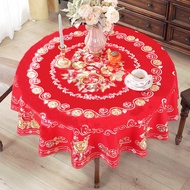 Taplak Meja Bulat Tebal Premium Tahan Air Ukuran Diameter 150 Cm / Taplak Meja Tamu Bundar / Taplak