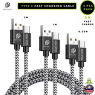 DUX DUCIS K-ONE Kabel 3 PCS PACK USB Type C Kabel Caj Cepat Fast Charge Cable Data Transfer Cable