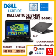 DELL LATITUDE E7450 TOUCHSCREEN ULTRABOOK INTEL CORE I5- 5TH GEN /12.5"INCH DISPLAY / 8GB DDR3L RAM 