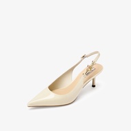 73 Hours | New Spring High Heel Pointed French Style Silver Shoes