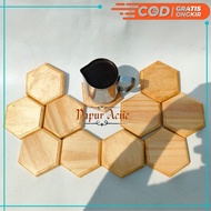 Hexagonal Cork Coaster