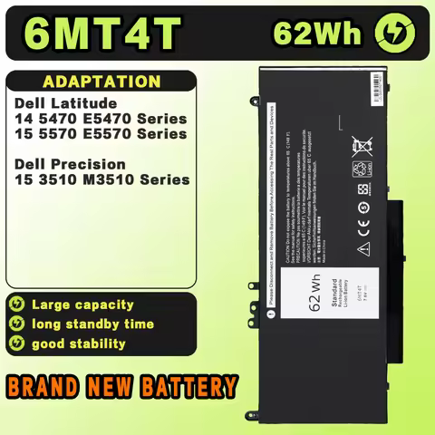 SAT Laptop Battery for DELL 7.6V 62WH 6MT4T Latitude E5470 E5570 M3510 15.6" Sereis TXF9M 79VRK 07V6