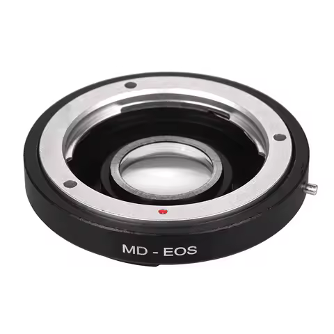 MD-EOS Lens Mount Adapter Ring with Corrective Lens for Minolta MD Lens to Fit for Canon EOS EF Came
