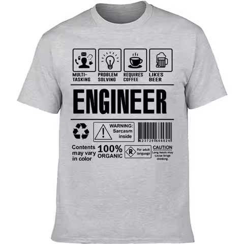 Warning Engineer T Shirt Funny Gift Electrical Engineer Engineering Tee Tops Geek Dad Computer Techn