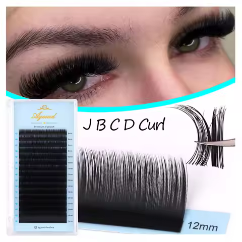 AGUUD Bottom Lash Extension J B Curl 0.03/0.05/0.07/0.10/0.15/0.20 Matte Premium Mega Volume Classic