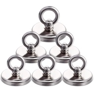 MIKEDE Strong Neodymium Fishing Magnets 6 Pack, 100 lbs(45KG) Pulling Force Rare Earth Magnet with C