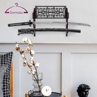 [deevoka] Wooden Organizer for 4 Tier Sword Display, Wall Mount Bracket for Samurai Swords