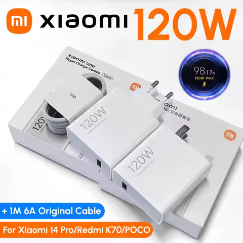 Xiaomi 120W 0riginal EU US Charger Turbo Fast Charger Adapter USB TYpe C Cable Mi 17 15 15T 14 14T P