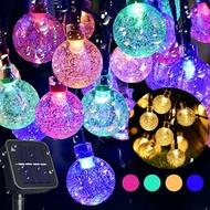 READY STOCK Solar Crystal Ball lights 100 LED Bulbs Garden Decoration light Raya Lampu Solar Fairy S
