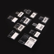 100 Pcs Vinyl PVC Glasses Label Cover Hanging Info Ticket Paper Card Display Bag Barcode Price Pocke