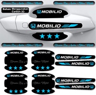 8 Pcs Stiker Pelindung Gagang Pintu Mobil Mobilio Stiker Handle Mobil Honda Mobilio