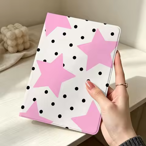 Minimalist Red Star Pattern Soft Pen Tray Tablet Case For Samsung Galaxy Tab S11 S10 S9 S8 S7 S6 A11