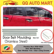 Perodua Myvi 2018-2023 Window Trim Chrome Lining / Door Belt Moulding / Lining Chrome