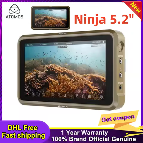 Atomos Ninja 5.2" 4K HDMI Recording Monitor Compatible with a huge range of HDMI-output cameras Buil