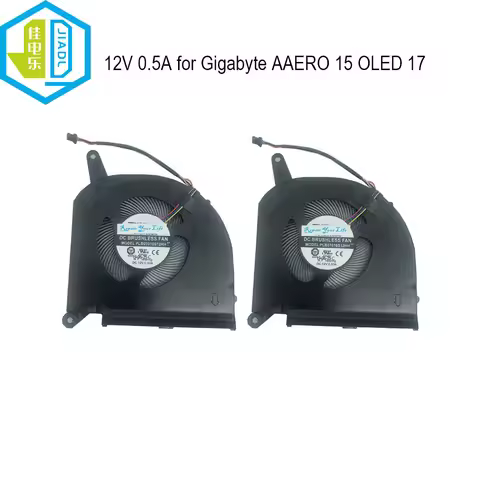 12V Laptop CPU GPU Cooling Fan for Gigabyte AERO 15 OLED SA 17 XA XB P75 P77 HDR XA RP75XA RP77XA 27