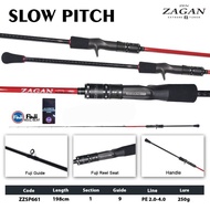 OH Zagan Slow Pitch ZZSP661, PE 2-4 Rod / Spiral Guide OVERHEAD ROD | FISHING ROD | JIGGING Rod | Fi