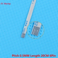 5Pcs FFC 200mm Length 6 Pin Ribbon Cable 6Pin Flat Cable Reverse Direction 0.5mm Pitch 20cm Length O