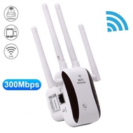 GT300 WiFi Repeater WiFi Amplifier 2.4G Wi-Fi Signal Booster Router Plug and Play 300Mbps Wireless Extender Amplifier WiFi Repeater with Four Antenna EU Plug