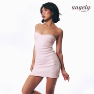 Augety Studio High Quality Cotton Zippered Strapless DRESS, RIRI BODYCON DRESS