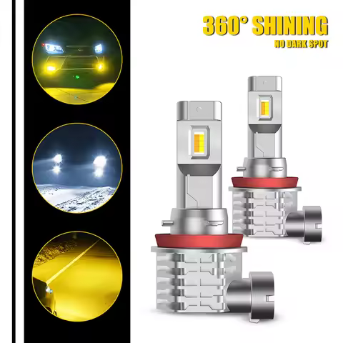 2x AUXITO H8 H11 LED Fog Light Canbus For Skoda Superb 3 Ford BMW E90 Lada Toyota H9 H16JP LED Dual 