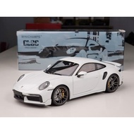 Porsche 911 (992) Turbo S Coupe Sport Design - 2021 1:18 Minichanmps (White Metallic)