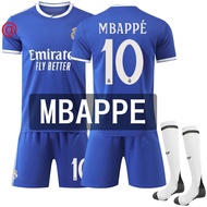 2526 Real Madrid Second Away Blue Jersey No. 9 Mbappe No. 5 Bellingham No. 7 Vinicius Sports Soccer 